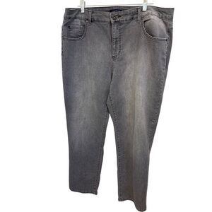 Bandolino Mandie Straight Leg Women's size 20W Gray Denim Jeans